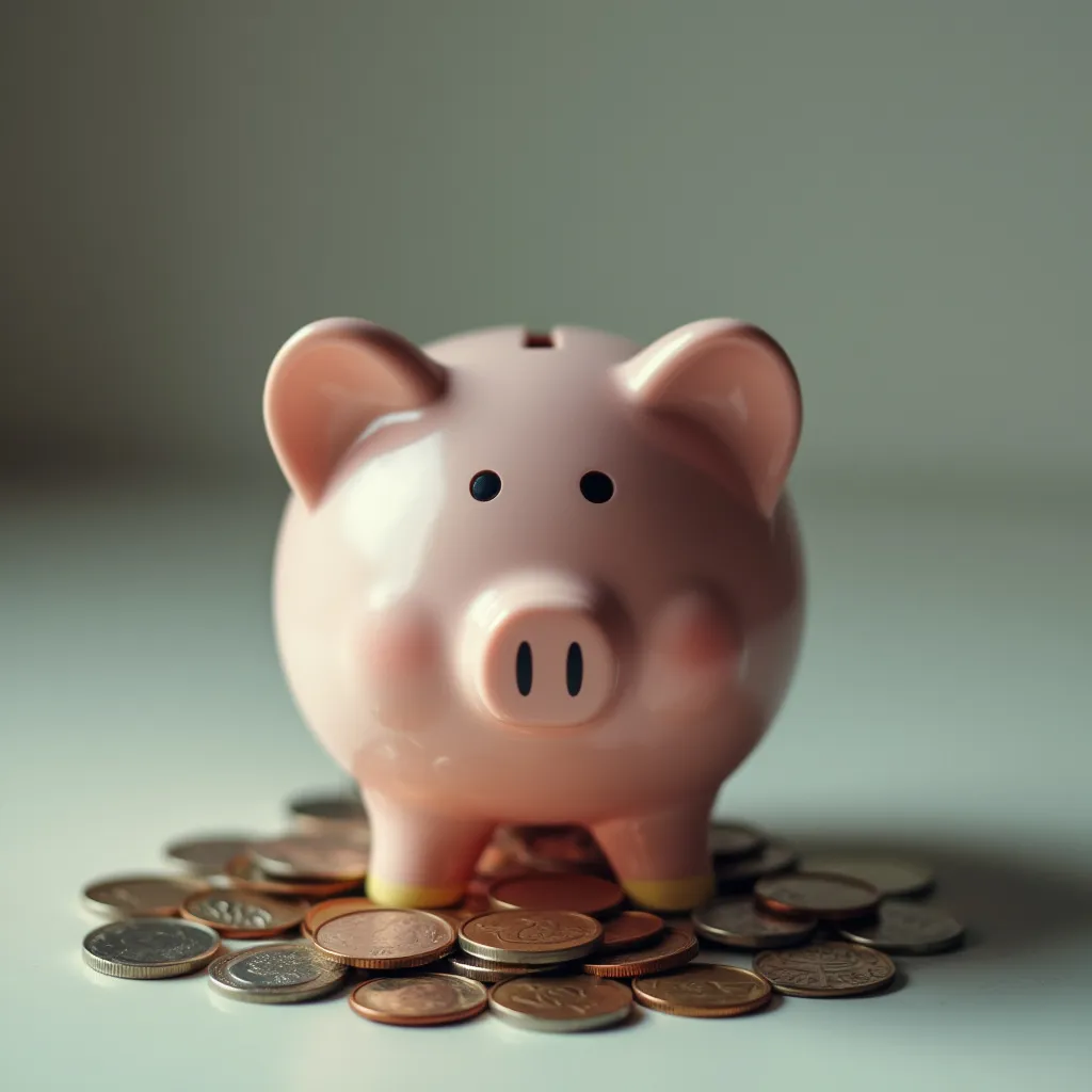 Alcancia con monedas simbolizando el ahorro